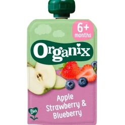 Organix 6+M Appel, Aardbei & Bosbes Knijpfruit Clearance