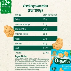 Organix 12+M Boerderijdieren Koekjes