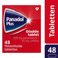 Panadol Plus 500mg/65mg Paracetamol en Coffëine Gladde Tabletten Clearance
