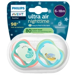 Philips Avent Soother Ultra Air 6-18M SCF376/28 Nighttime Fopspeen Sale