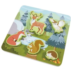 Playing Kids Forest Puzzel Hot