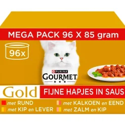 Gourmet Purina Gold Fijne Hapjes in Saus Kattenvoer Clearance