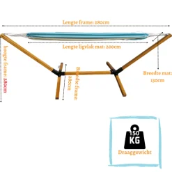 Rijoka Hangmat Houten Standaard Hangmat Stripes Discount