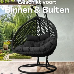 Rijoka Hangstoel Dubbel Eggy Rope Schommelstoel Luxe Rattan 2persoons Sale