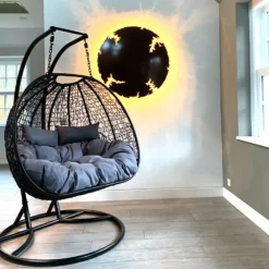 Rijoka Hangstoel Dubbel Eggy Twisted Schommelstoel Rattan 2persoons Best