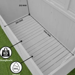 Rijoka Houten Opbergbox Metaal Dak Inhoud Tuinbox New