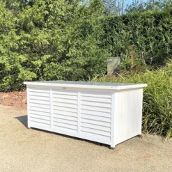 Rijoka Houten Opbergbox Metaal Dak Inhoud Tuinbox New