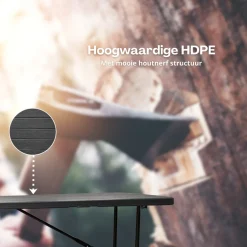 Rijoka Inklapbare Picknicktafel Set Houtlook Design Klaptafel Biertafel New