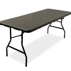 Rijoka Klaptafel Inklapbare Campingtafel Rattan Design 6 tot 8 Personen