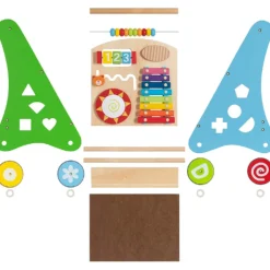 Rijoka Loopwagen Hout voor Baby Educatieve Looptrainer Anti Slip Wieltjes Babywalker Best