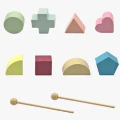 Rijoka Loopwagen Hout voor Baby Educatieve Looptrainer Anti Slip Wieltjes Babywalker