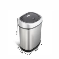Rijoka Prullenbak met Sensor 12 Liter RVS Soft Close Vingerafdrukvrij Sale
