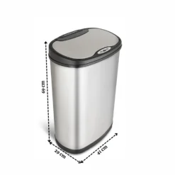 Rijoka Prullenbak Sensor Dubbel 50 Liter RVS Soft Close Vingerafdrukvrij