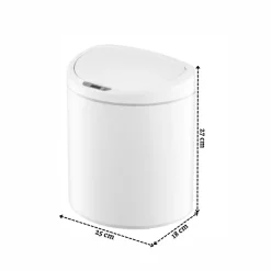 Rijoka Prullenbak Sensor 8 Liter Kunststof Soft Close Vingerafdrukvrij Afvalbak Best