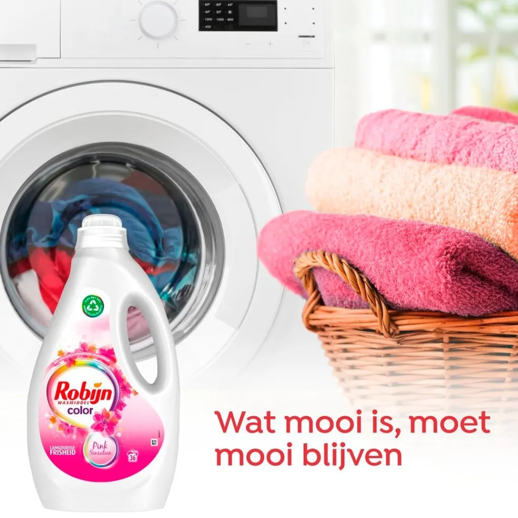 Robijn Color Pink Sensation Vloeibaar Wasmiddel Outlet