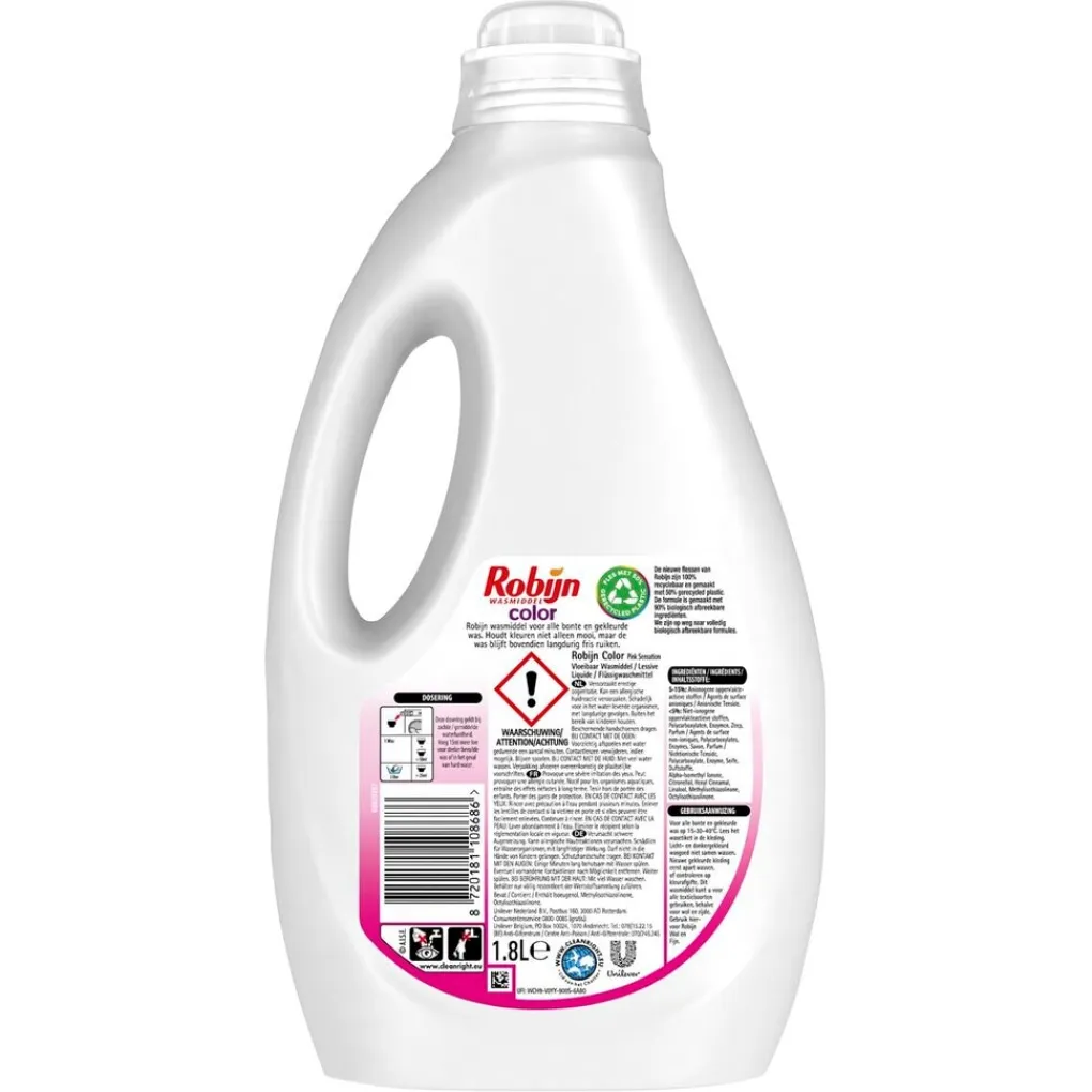 Robijn Color Pink Sensation Vloeibaar Wasmiddel Outlet