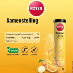 Roter Vitamine C 1000 mg Abrikoos-Sinaasappel Bruistabletten Best