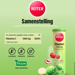 Roter Vitamine C 1000mg Lime Lychee Bruistabletten Online