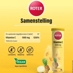 Roter Vitamine C 1000mg Sinaasappel Ananas Bruistabletten Best