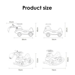 Russle Hobbelfiguur 2 in 1 Loopwagen in model Graafmachine Sale