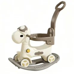 Russle Luxe Hobbeldier/Loopwagen met duwstang