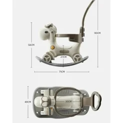Russle Luxe Hobbeldier/Loopwagen met duwstang