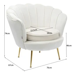 Overig Russle Schelp Fauteuil Velvet Clearance