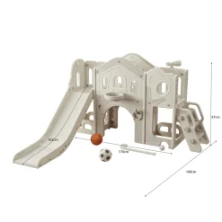 Russle Speeltoestel Toren Luxe Nature met glijbaan en loopbrug