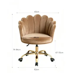 Russle Velvet Schelp Bureaustoel Outlet