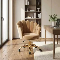 Russle Velvet Schelp Bureaustoel Outlet