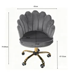 Russle Velvet Schelp Bureaustoel New