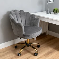 Russle Velvet Schelp Bureaustoel New