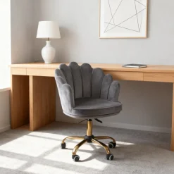 Russle Velvet Schelp Bureaustoel New