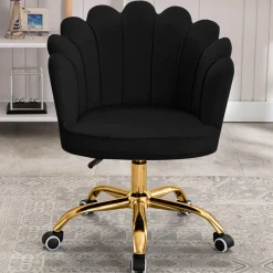 Russle Velvet Schelp Bureaustoel Hot