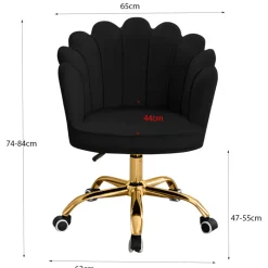 Russle Velvet Schelp Bureaustoel Hot