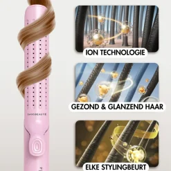 Sansbeauté 2 In 1 Stijltang Airflow - Krullen en Steil haar - Krultang - Stijltangen Best