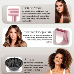 Sansbeauté Föhn Met Diffuser - Ionische Haardroger - Reisföhn - Haarföhn - Krullen - Hair Dryer - 2000W New