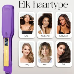 Sansbeauté Professionele Stijltang - Hair Straightener - Stijltangen - 80℃ t/m 230℃ Hot