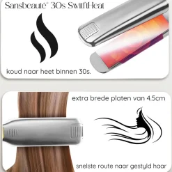 Sansbeauté Professionele Stijltang - Hair Straightener - Stijltangen - 80℃ t/m 230℃ Discount