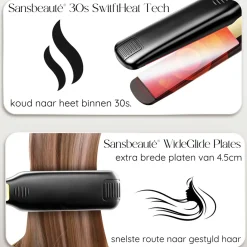 Sansbeauté Professionele Stijltang - Hair Straightener - Stijltangen - 80℃ t/m 230℃ Best
