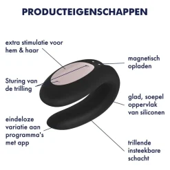 Satisfyer Double Joy Partner Vibrator Hot