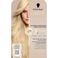Schwarzkopf creme supreme 10-0 Natuurlijk Ultra Lichtblond Verzorgende Crèmekleuring Sale