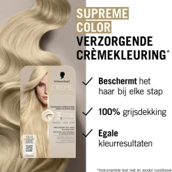 Schwarzkopf creme supreme 10-0 Natuurlijk Ultra Lichtblond Verzorgende Crèmekleuring Sale