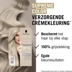 Schwarzkopf creme supreme 10-19 Ultra Licht Parelblond Verzorgende Crèmekleuring Outlet