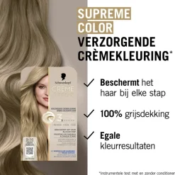 Schwarzkopf creme supreme 9-16 Cool Licht Asblond Verzorgende Crèmekleuring Discount