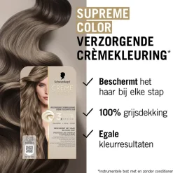 Schwarzkopf creme supreme 7-16 Cool Donker Asblond Verzorgende Crèmekleuring Clearance