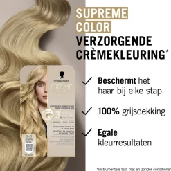 Schwarzkopf creme supreme 9-0 Natuurlijk Lichtblond Verzorgende Crèmekleuring Clearance