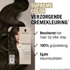 Schwarzkopf creme supreme 5-0 Natuurlijk Bruin Verzorgende Crèmekleuring New