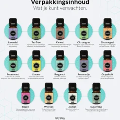 SensaHome Etherische Oliën 14 stuks 100% puur en natuurlijk New