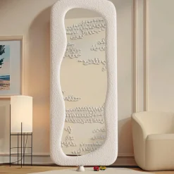 SensaHome Gestoffeerde Staande Spiegel Curvy New